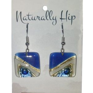 Fused glass earrings